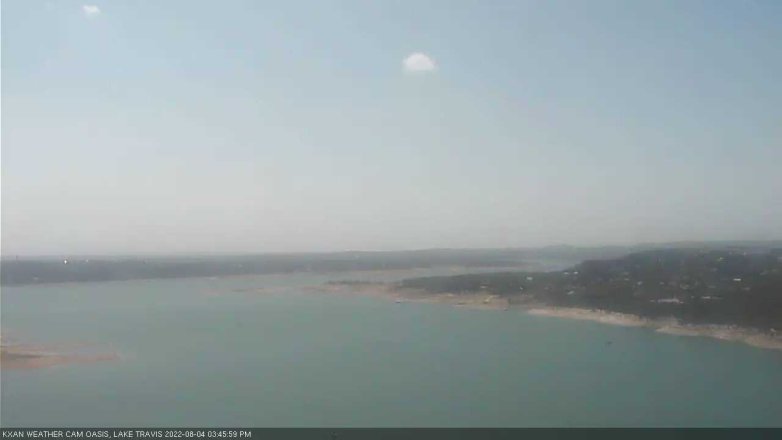 Lake Travis webcam, August 4, 2022 3:45 PM CT
