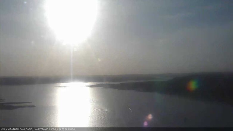 Lake Travis webcam, August 4, 2022 7:00 PM CT