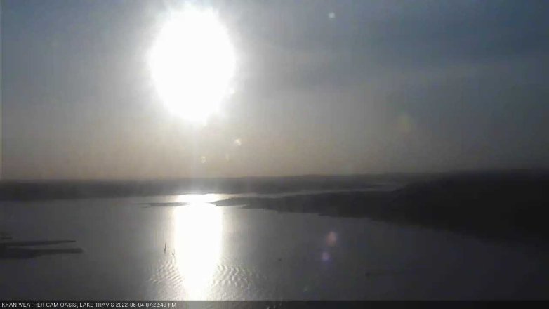 Lake Travis webcam, August 4, 2022 7:25 PM CT
