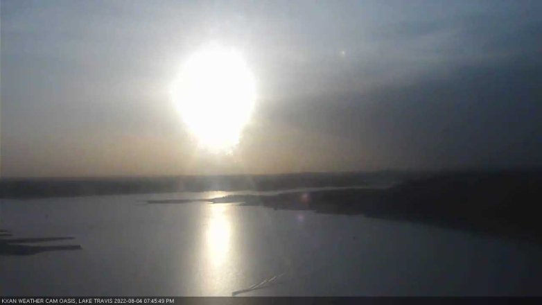 Lake Travis webcam, August 4, 2022 7:45 PM CT