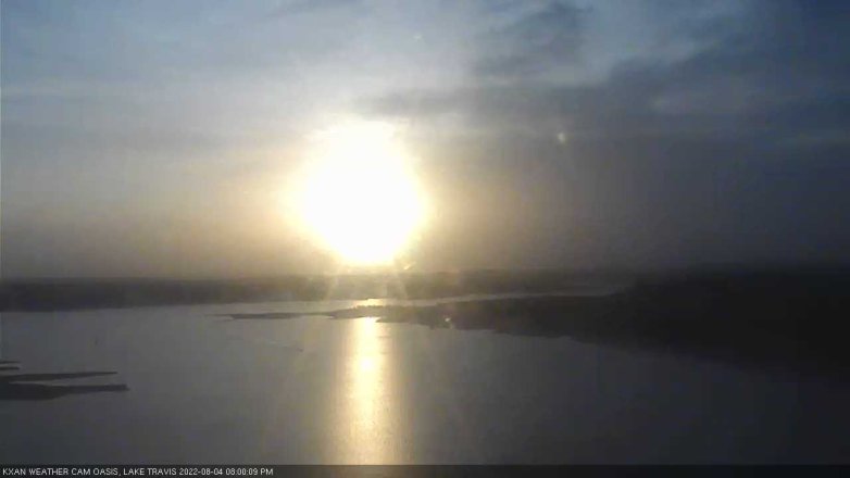 Lake Travis webcam, August 4, 2022 8:00 PM CT
