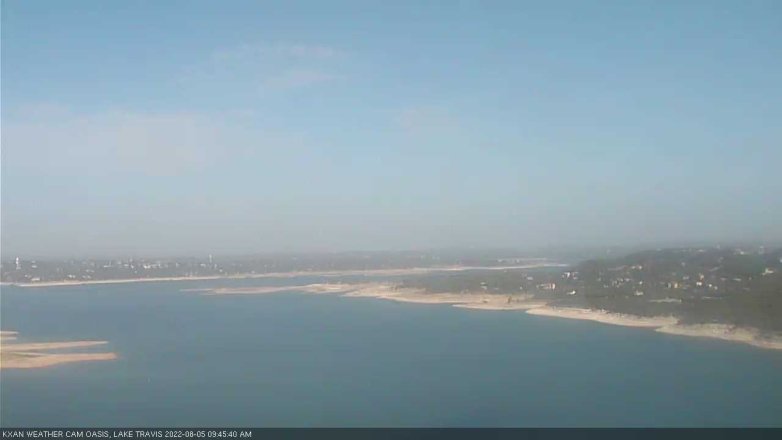 Lake Travis webcam, August 5, 2022 9:45 AM CT