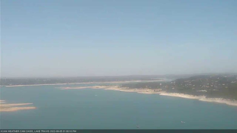Lake Travis webcam, August 5, 2022 1:00 PM CT