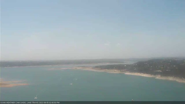 Lake Travis webcam, August 5, 2022 2:45 PM CT