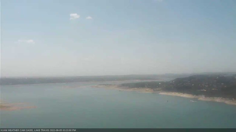 Lake Travis webcam, August 5, 2022 3:25 PM CT