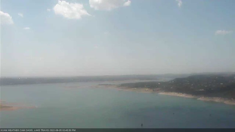 Lake Travis webcam, August 5, 2022 3:45 PM CT
