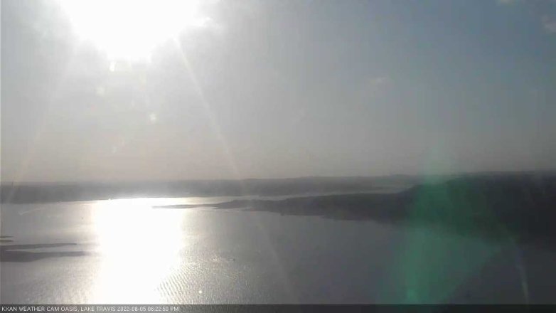 Lake Travis webcam, August 5, 2022 6:25 PM CT