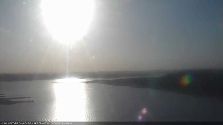 Lake Travis webcam, August 5, 2022 7:00 PM CT