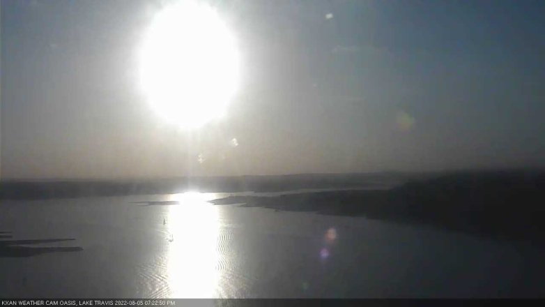 Lake Travis webcam, August 5, 2022 7:25 PM CT
