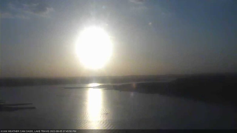 Lake Travis webcam, August 5, 2022 7:45 PM CT