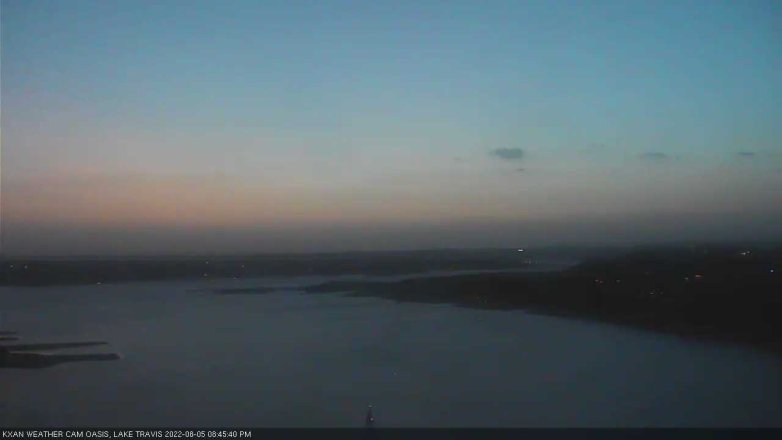 Lake Travis webcam, August 5, 2022 8:45 PM CT