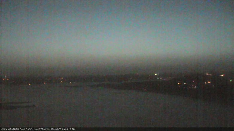 Lake Travis webcam, August 5, 2022 9:00 PM CT