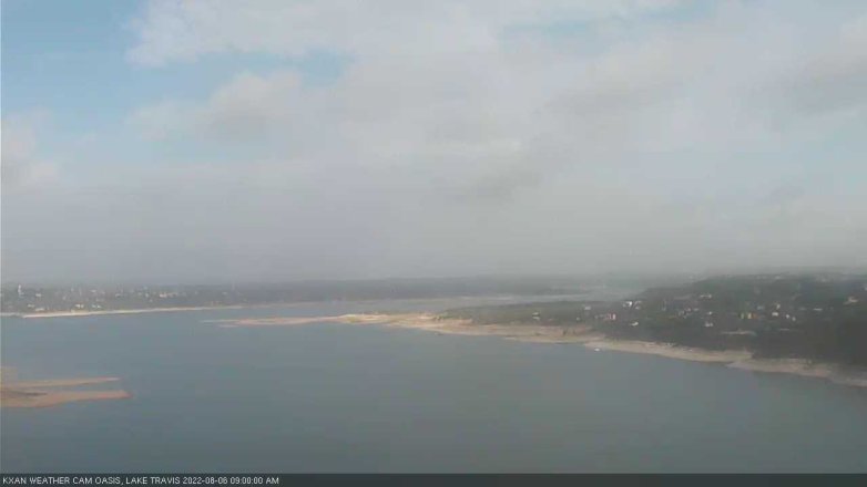 Lake Travis webcam, August 6, 2022 9:00 AM CT