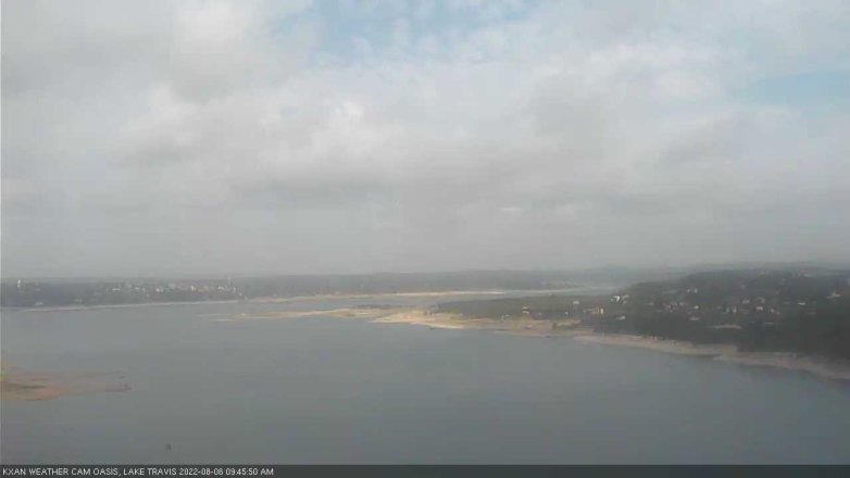 Lake Travis webcam, August 6, 2022 9:45 AM CT