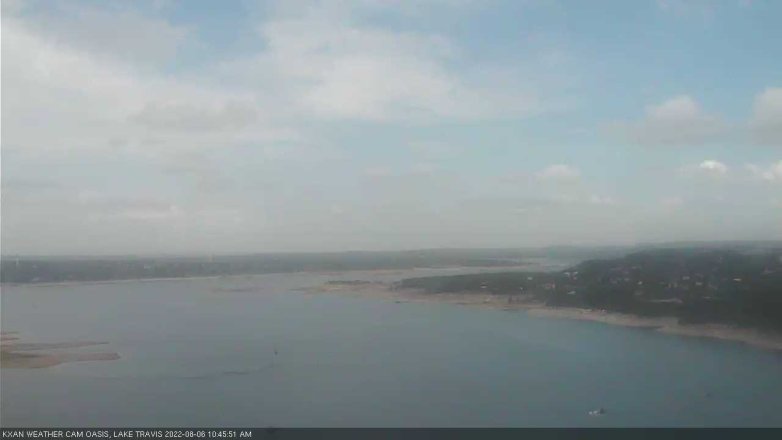 Lake Travis webcam, August 6, 2022 10:45 AM CT