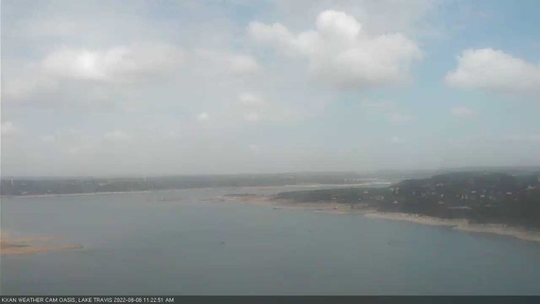 Lake Travis webcam, August 6, 2022 11:25 AM CT