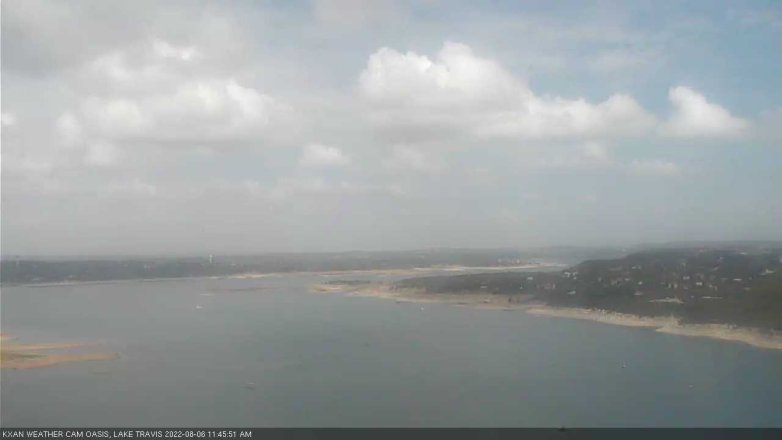 Lake Travis webcam, August 6, 2022 11:45 AM CT