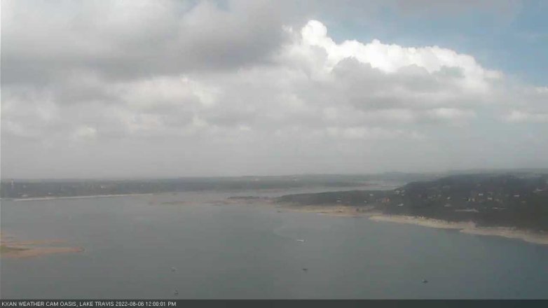 Lake Travis webcam, August 6, 2022 12:00 PM CT