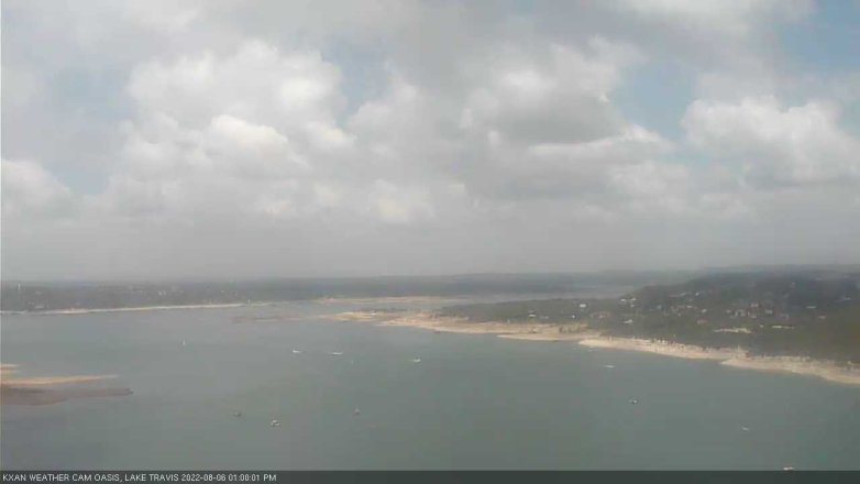 Lake Travis webcam, August 6, 2022 1:00 PM CT