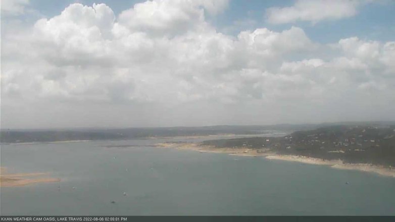 Lake Travis webcam, August 6, 2022 2:00 PM CT