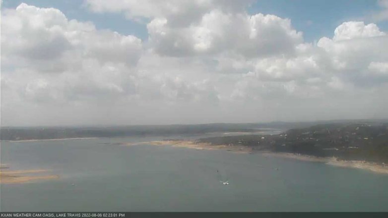 Lake Travis webcam, August 6, 2022 2:25 PM CT
