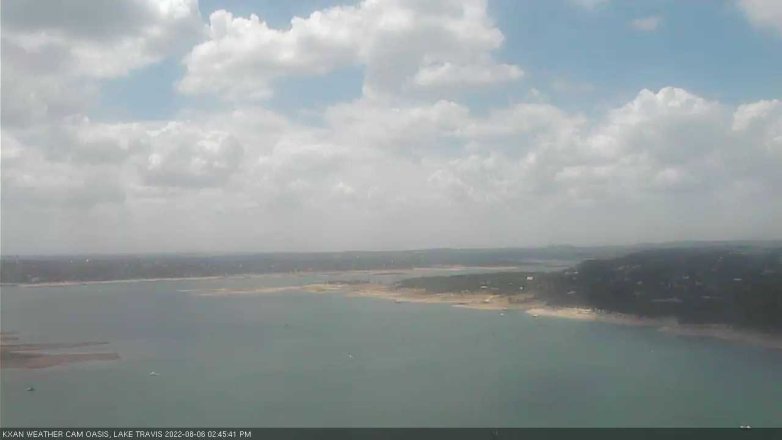 Lake Travis webcam, August 6, 2022 2:45 PM CT