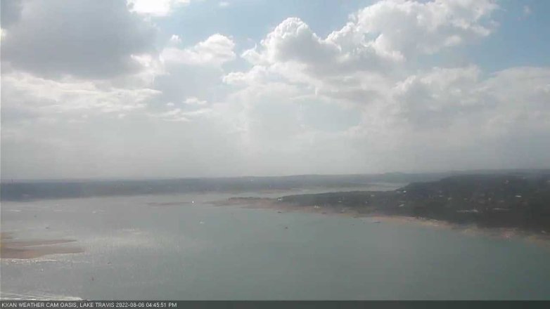 Lake Travis webcam, August 6, 2022 4:45 PM CT
