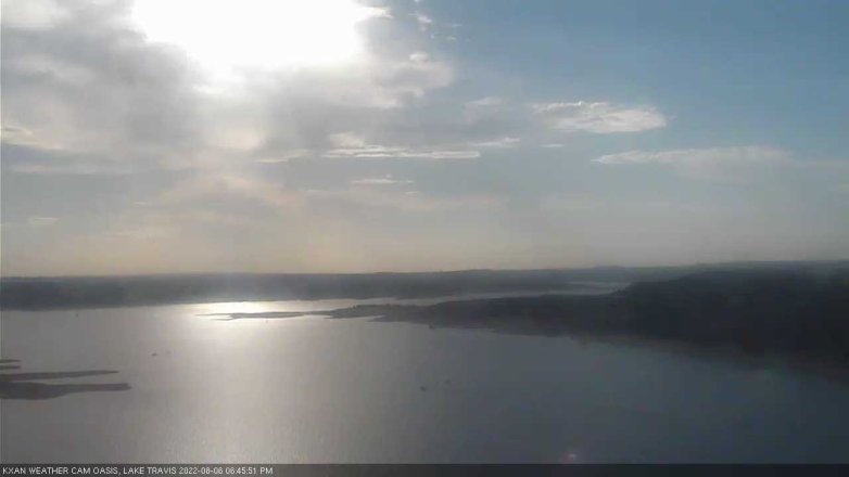 Lake Travis webcam, August 6, 2022 6:45 PM CT
