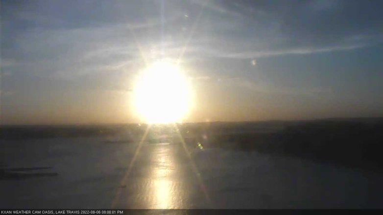 Lake Travis webcam, August 6, 2022 8:00 PM CT
