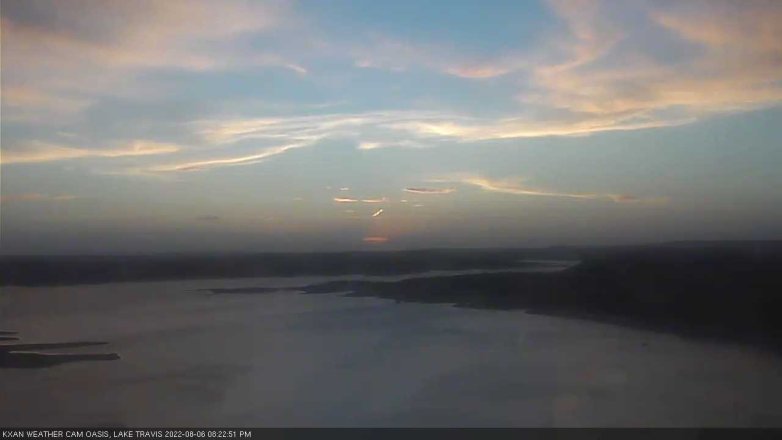 Lake Travis webcam, August 6, 2022 8:25 PM CT