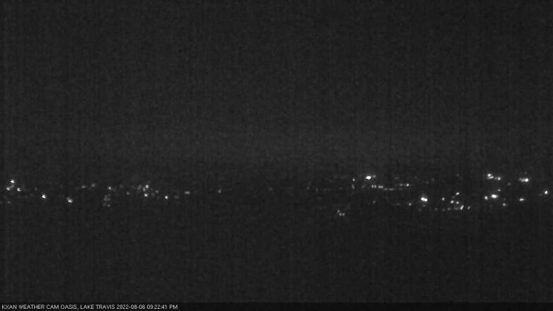 Lake Travis webcam, August 6, 2022 9:25 PM CT