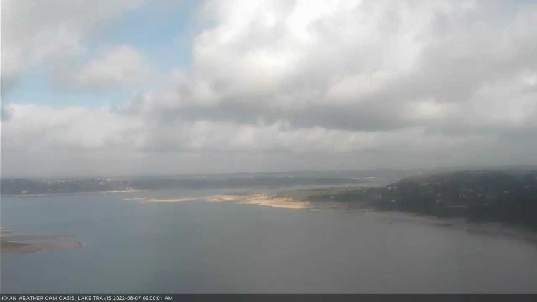 Lake Travis webcam, August 7, 2022 9:00 AM CT