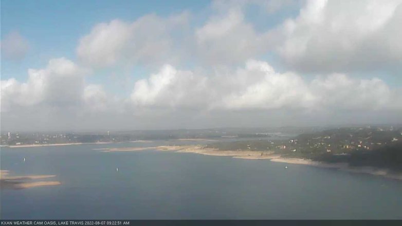 Lake Travis webcam, August 7, 2022 9:25 AM CT