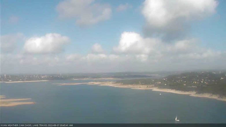 Lake Travis webcam, August 7, 2022 9:45 AM CT