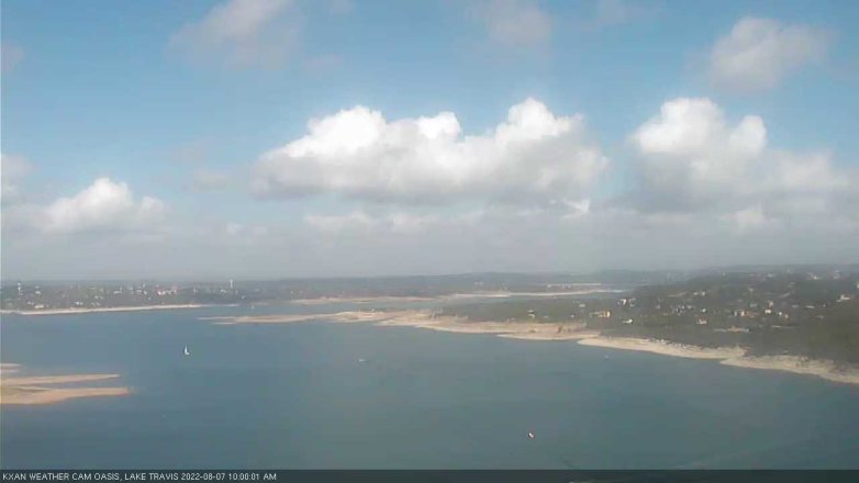 Lake Travis webcam, August 7, 2022 10:00 AM CT