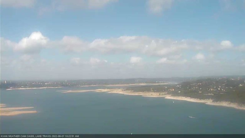 Lake Travis webcam, August 7, 2022 10:25 AM CT