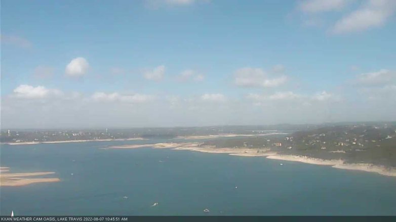 Lake Travis webcam, August 7, 2022 10:45 AM CT