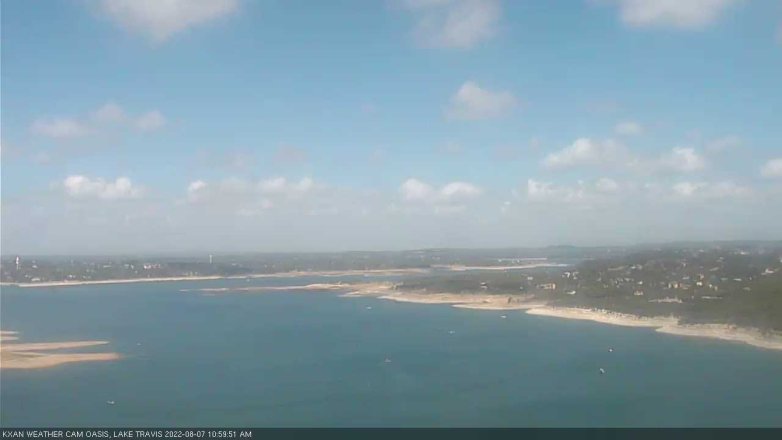 Lake Travis webcam, August 7, 2022 11:00 AM CT