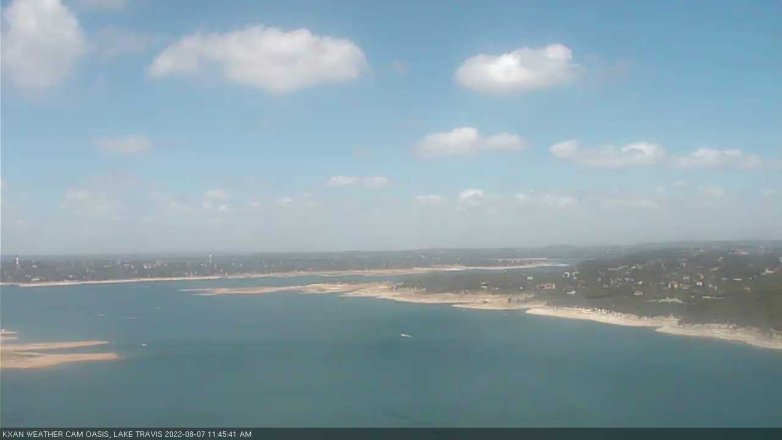 Lake Travis webcam, August 7, 2022 11:45 AM CT