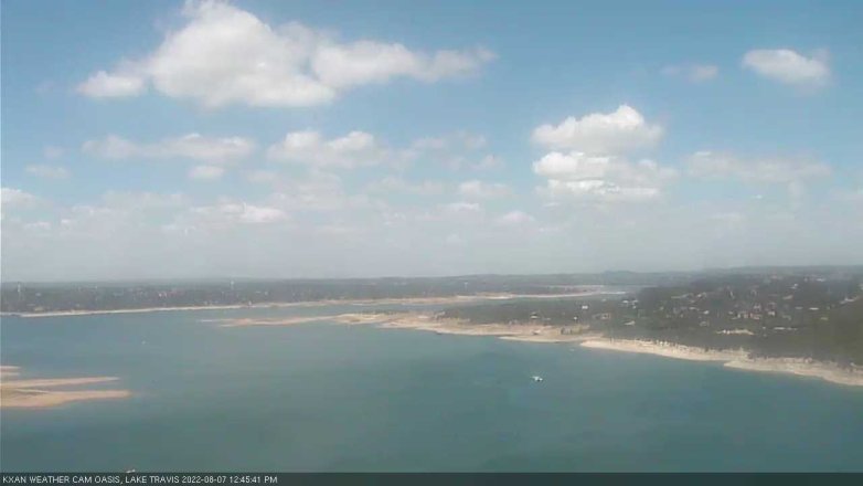 Lake Travis webcam, August 7, 2022 12:45 PM CT