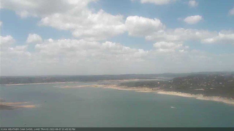 Lake Travis webcam, August 7, 2022 1:45 PM CT
