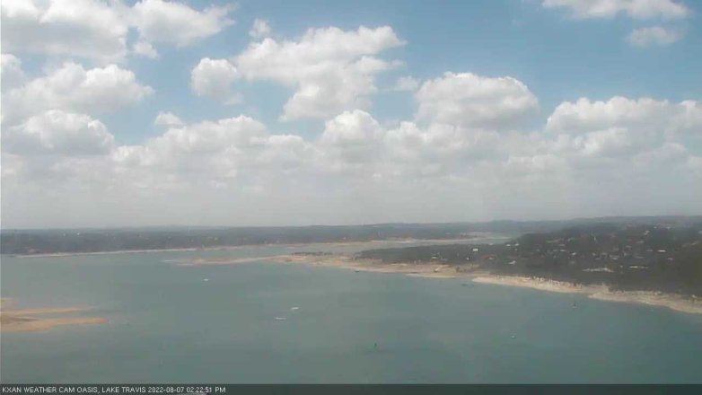 Lake Travis webcam, August 7, 2022 2:25 PM CT