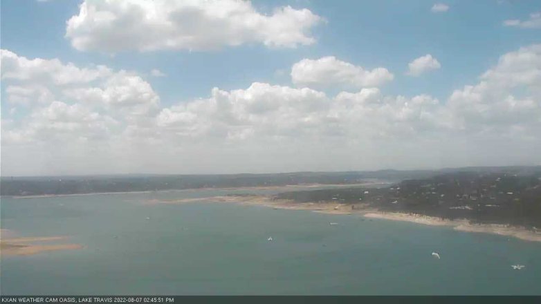 Lake Travis webcam, August 7, 2022 2:45 PM CT