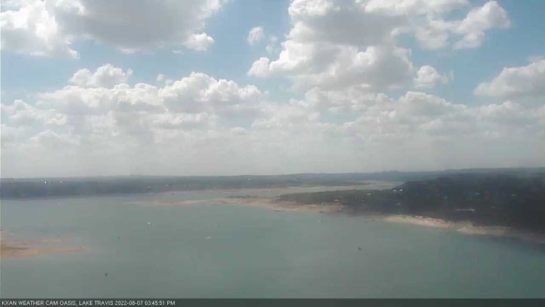 Lake Travis webcam, August 7, 2022 3:45 PM CT