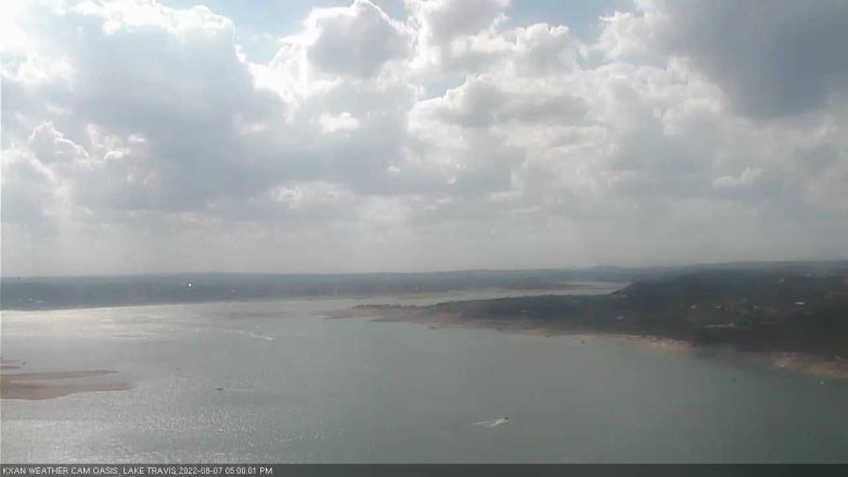 Lake Travis webcam, August 7, 2022 5:00 PM CT