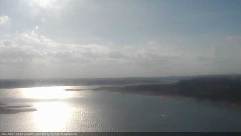 Lake Travis webcam, August 7, 2022 6:00 PM CT