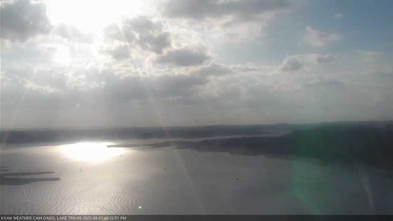 Lake Travis webcam, August 7, 2022 6:25 PM CT