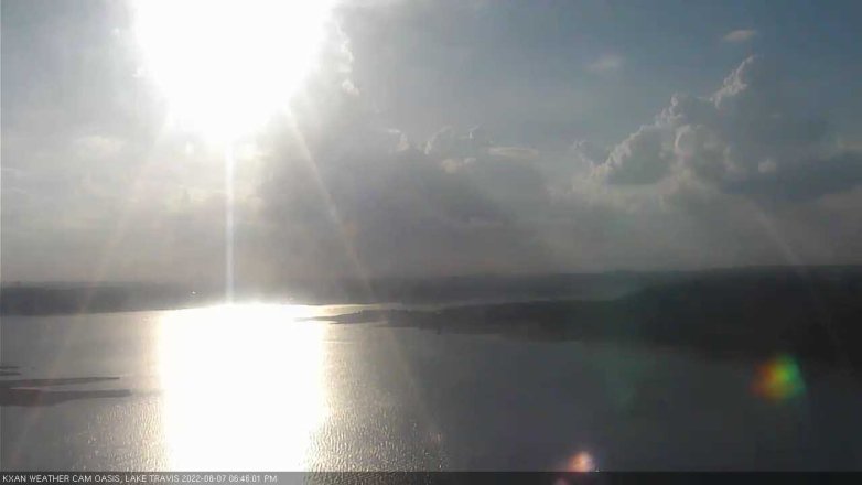 Lake Travis webcam, August 7, 2022 6:45 PM CT