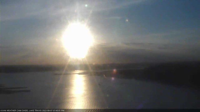 Lake Travis webcam, August 7, 2022 7:45 PM CT