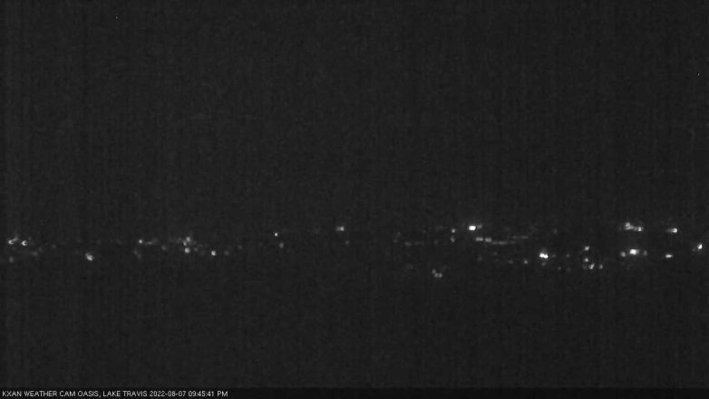 Lake Travis webcam, August 7, 2022 9:45 PM CT